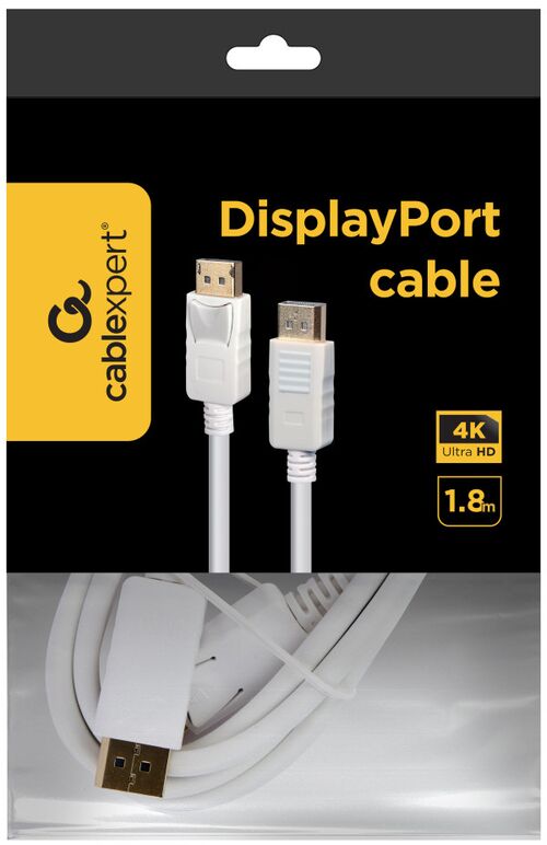 CC-DP2-6-W GEMBIRD DISPLAYPORT NA DISPLAYPORT  V.1.2 DIGITAL INTERFACE KABL 1,8M BELI