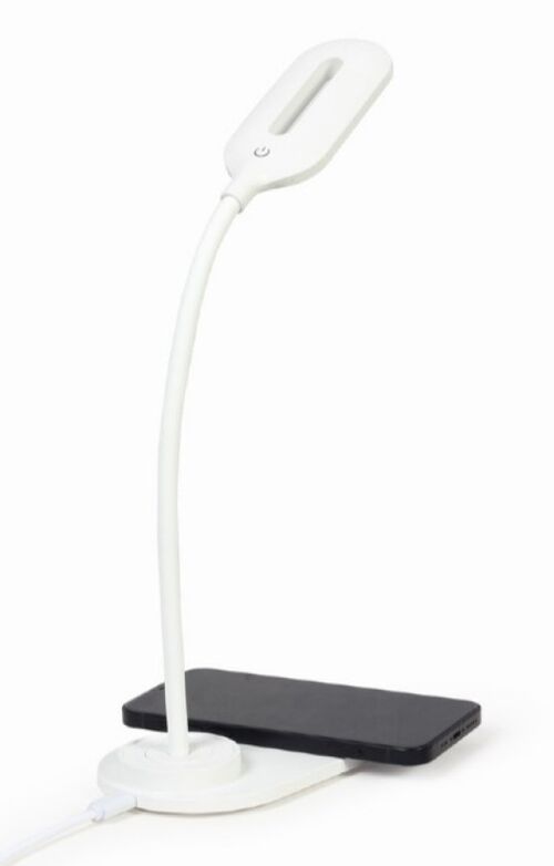 TA-WPC10-LED-01-W GEMBIRD LED STONA LAMPA + QI BEZICNI PUNJAC MAX10W WHITE