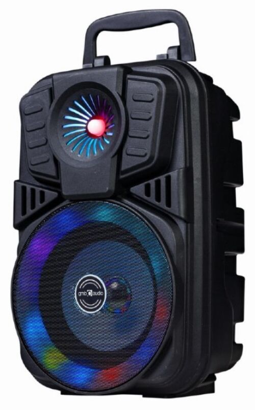 SPK-BT-LED-01 GEMBIRD PORTABLE BLUETOOTH KARAOKE SPEAKER 5W, FM, USB, SD, 3,5MM, MIC 6,35MM, LED