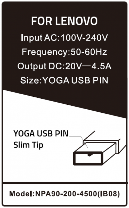 NPA90-200-4500 (IB08) ** GEMBIRD PUNJAC ZA LAPTOP 90W-20V-4.5A, USB YELLOW PIN (1122)