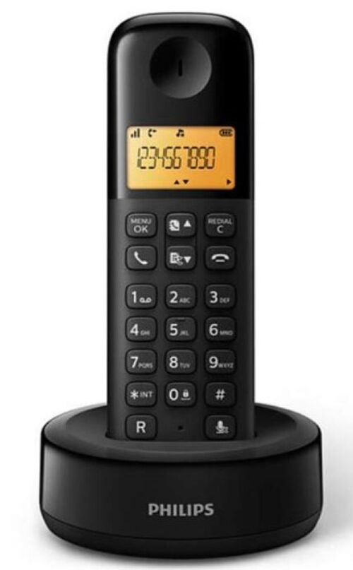 FIKSNI BEZICNI TELEFON PHILIPS D160 EKRAN 1.6INC, BLACK