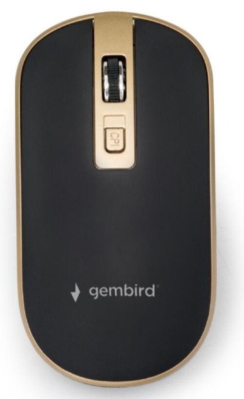 MUSW-4B-06-BG GEMBIRD BEZICNI MIS 2,4GHZ OPTICKI USB 800-1600DPI BLACK/GOLD 115MM