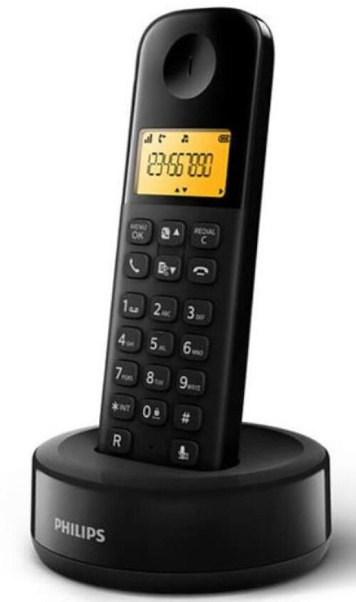 FIKSNI BEZICNI TELEFON PHILIPS D160 EKRAN 1.6INC, BLACK