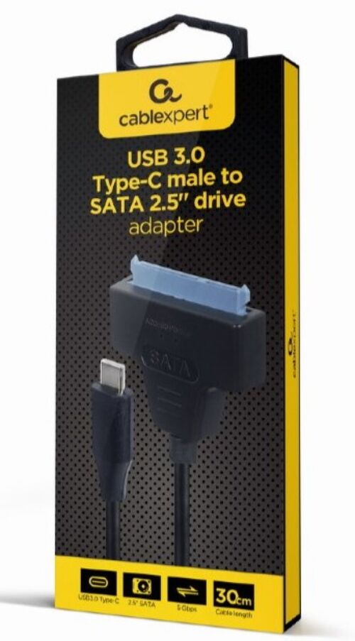 AUS3-03 GEMBIRD USB 3.0 TYPE-C MALE TO SATA 2.5 DRIVE ADAPTER