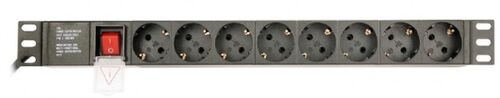 EG-PDU-014 PRODUZNI KABL SA ZASTITOM 8 UTICNICA 16A, PDU 1U, ALUMINIUM, 3M