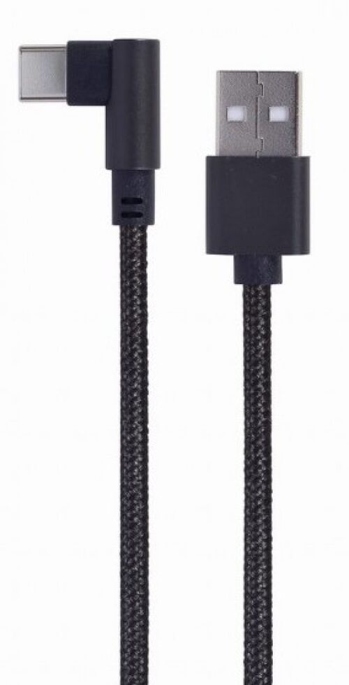 CC-USB2-AMCML-0.2M GEMBIRD POD UGLOM USB TYPE-C KABL ZA PUNJENJE I PRENOS PODATAKA, 0.2 M, BLACK