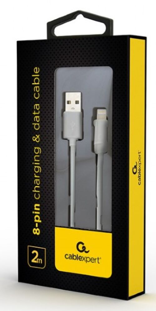 CC-USB2-AMLM-2M-W GEMBIRD USB 2.0 A-PLUG TO 8-PIN USB APPLE IPHONE CABLE 2M WHITE